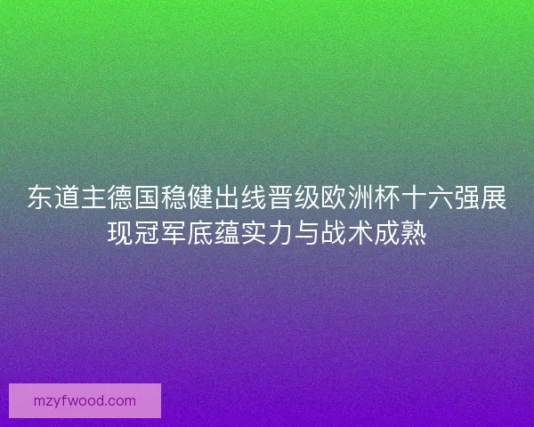 东道主德国稳健出线晋级欧洲杯十六强展现冠军底蕴实力与战术成熟